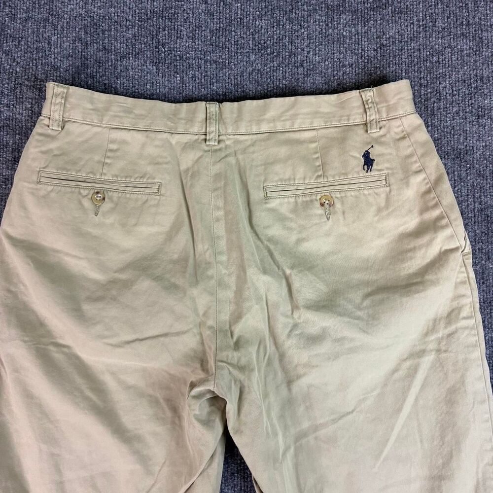 Polo Ralph Lauren Mens 32 Khaki Chino Shorts Beige Classic Fit Cotton Pony Logo